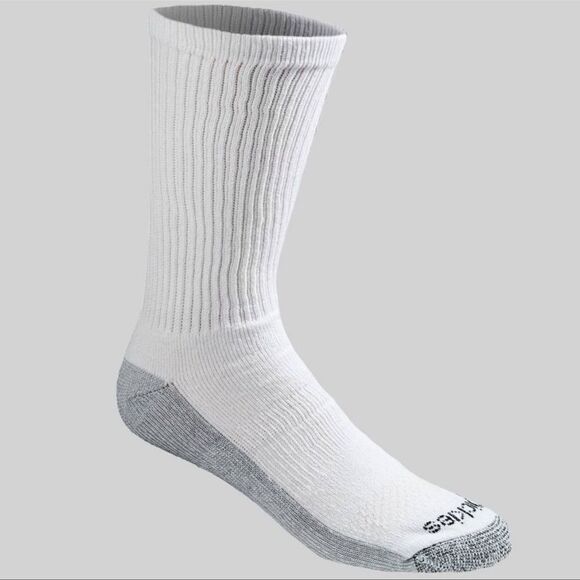 Dickies 6Pk Dri-Tech Crew Performance Work Socks WHT Shoe Size 6-12 NWT IN PKG - Picture 3 of 8